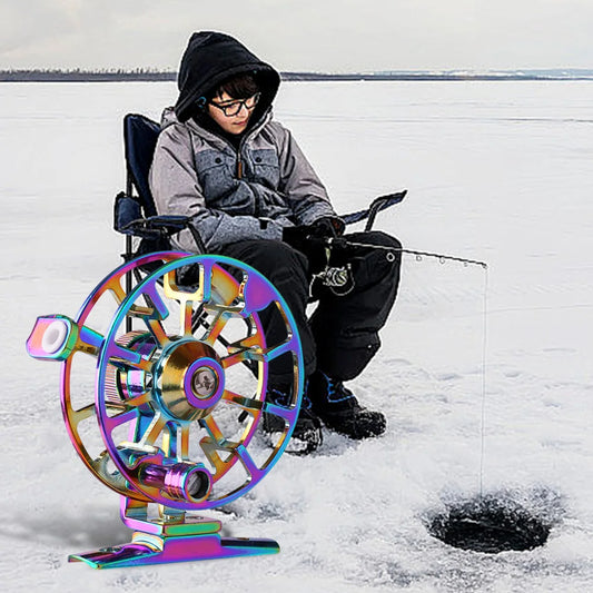 Ice Fishing Reel Right Hand Inline Ice Reel Lightweight Fishing Wheel 53mm Fly Wheel for Trout Pike Fishing Accessories