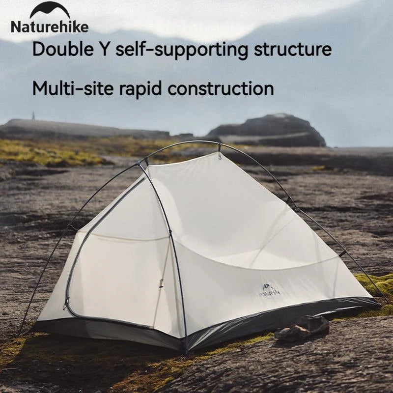 Naturehike Cloud Up Pro Tent 1/2 Person 20D Nylon Double Layers Lightweight Hiking Waterproof Quick Build Travel Tent Breathable