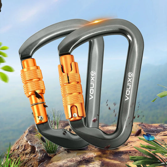 30kN Climbing Carabiner Heavy Duty Locking Carabiner Rock Climbing Carabiner for Rock Climbing Rappelling and Mountaineering