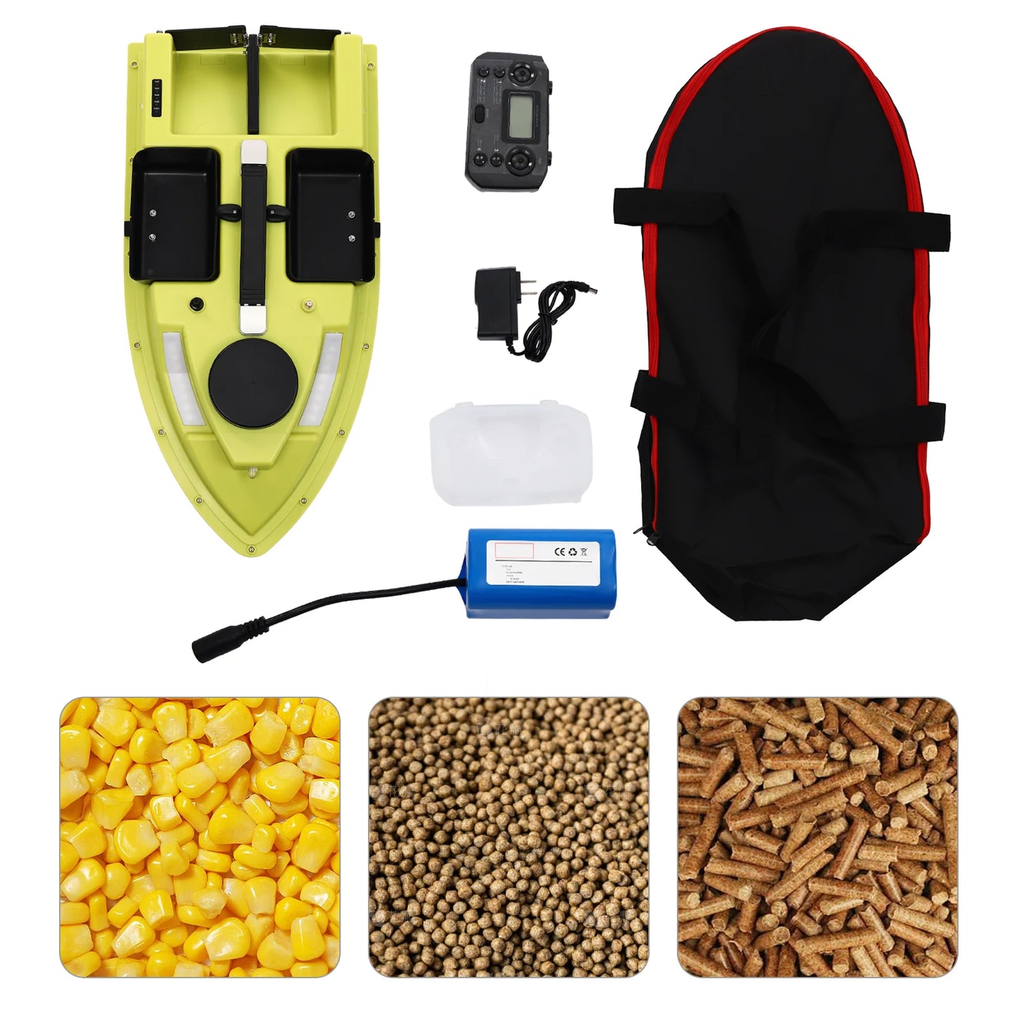 Battery LED Screen Fishing Bait Boat Slot Fishing Bait Boat Set