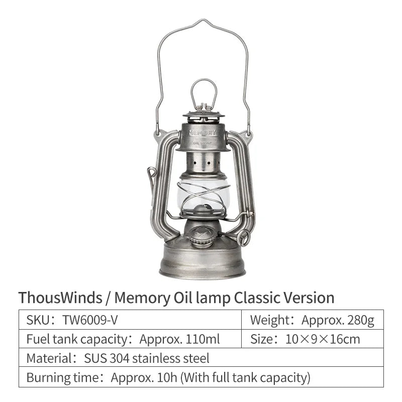 Oil Lamp Outdoor Portable Mini Camping Lantern