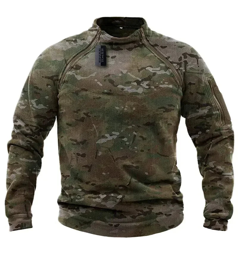 Outdoor Polar Fleece Jacket Hunting Clothes Warm Zipper Pullover Man Windproof Coat