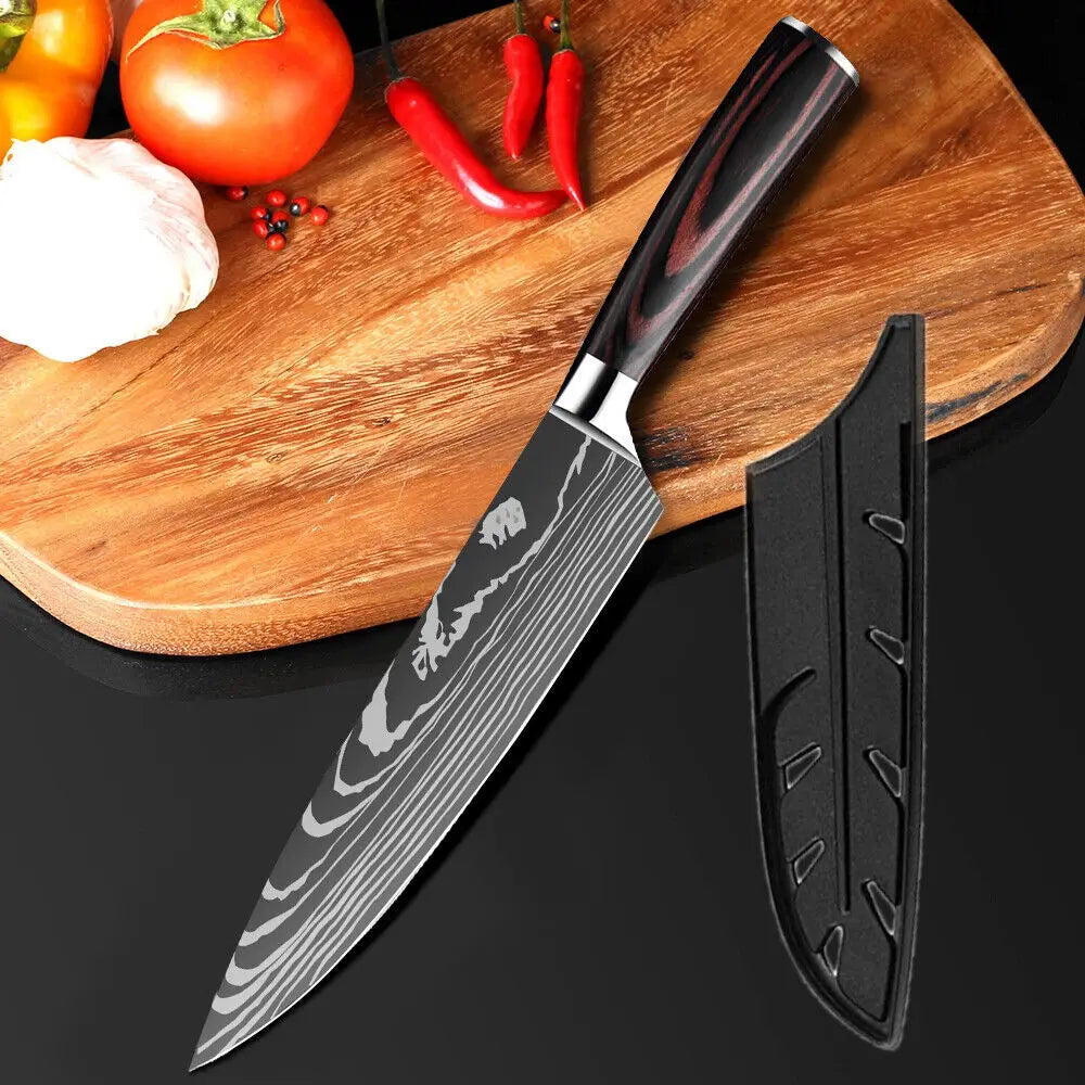 Professional Chef Kitchen Knives Stainless Steel 7CR17 Meat Cleaver Extremely sharp Fruit Vegetable Utility Chef Kitchen Tool
