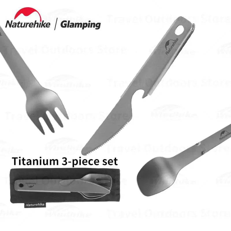Titanium Camping Supplies Knife/Fork/Spoon 3-In-1
