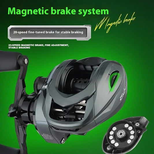 ABT100 Ultra-Light Carbon Fishing Reel Smooth Magnetic Brake Far Casting Water-Drop Wheel Anti-Line Explosion For Fishing Sports