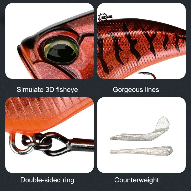 Wobblers Fishing Tackle Fishing Lures Vibration Bait for Full Depth