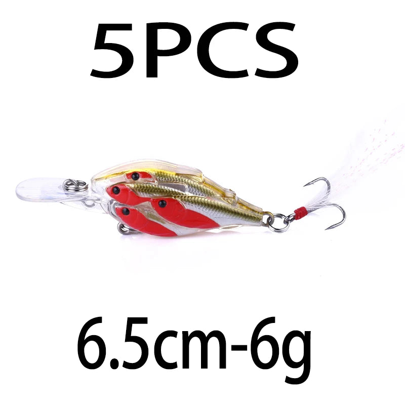 HENGJIA 1pc Diving Depth Crankbait Fishing Lures Swimbait Isca Artificial Bait floating Fishing Wobblers 7.5cm 9g pesca peche