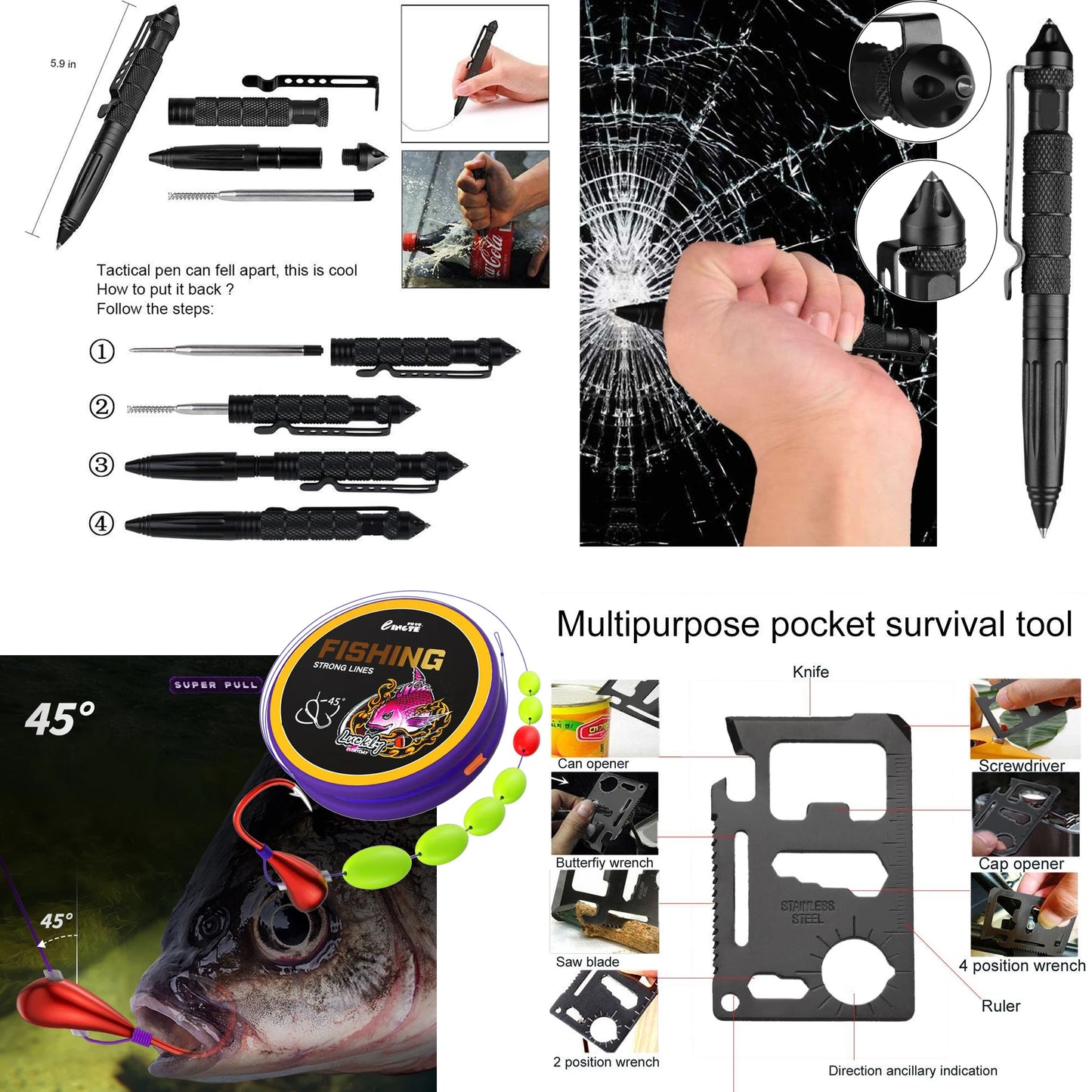 Survival First Aid Kit Survival Full Set Outdoor Gear Emergency Kits Trauma Bag Camping Hiking