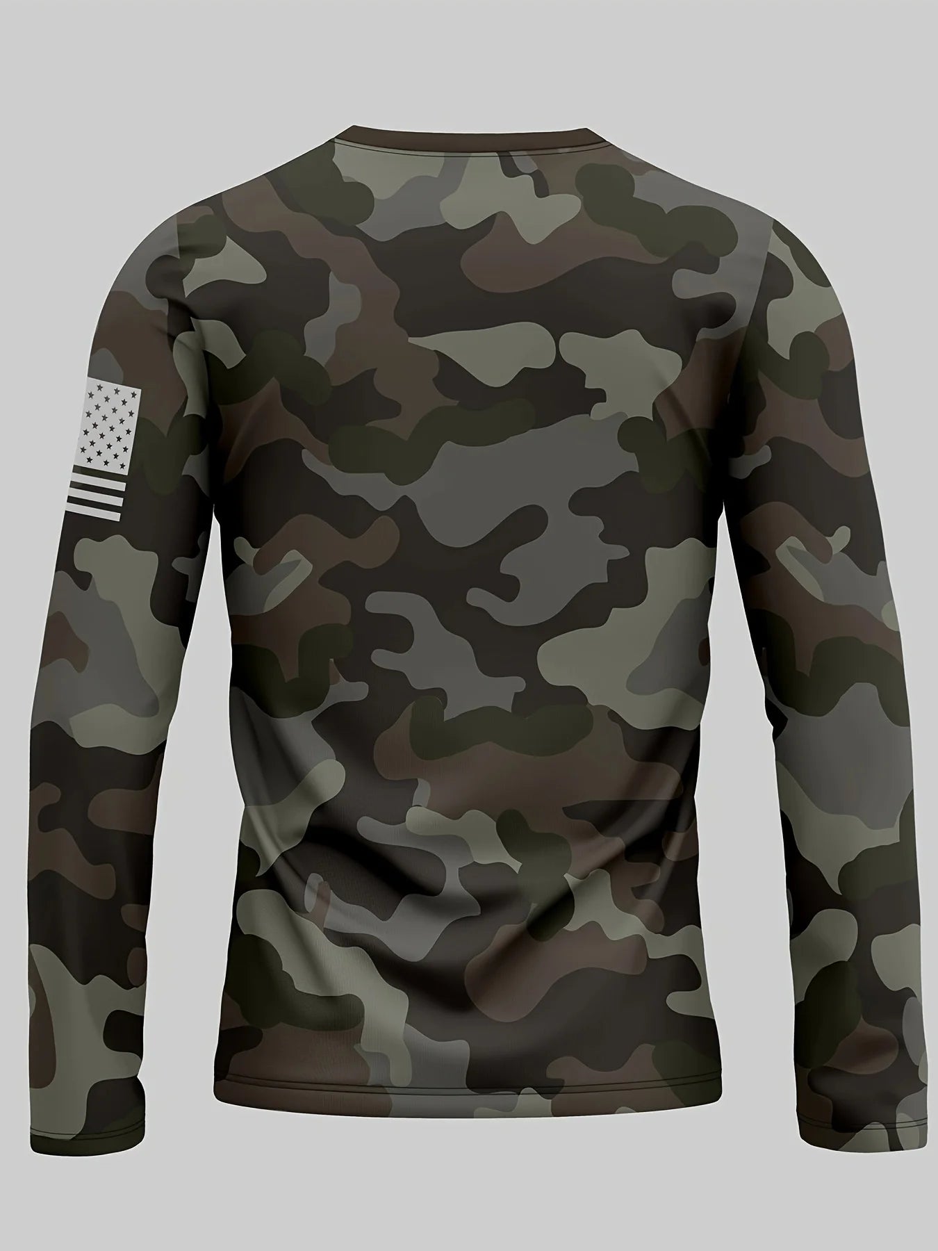 Men's Fashion 3d Camouflage Print Long Sleeve
