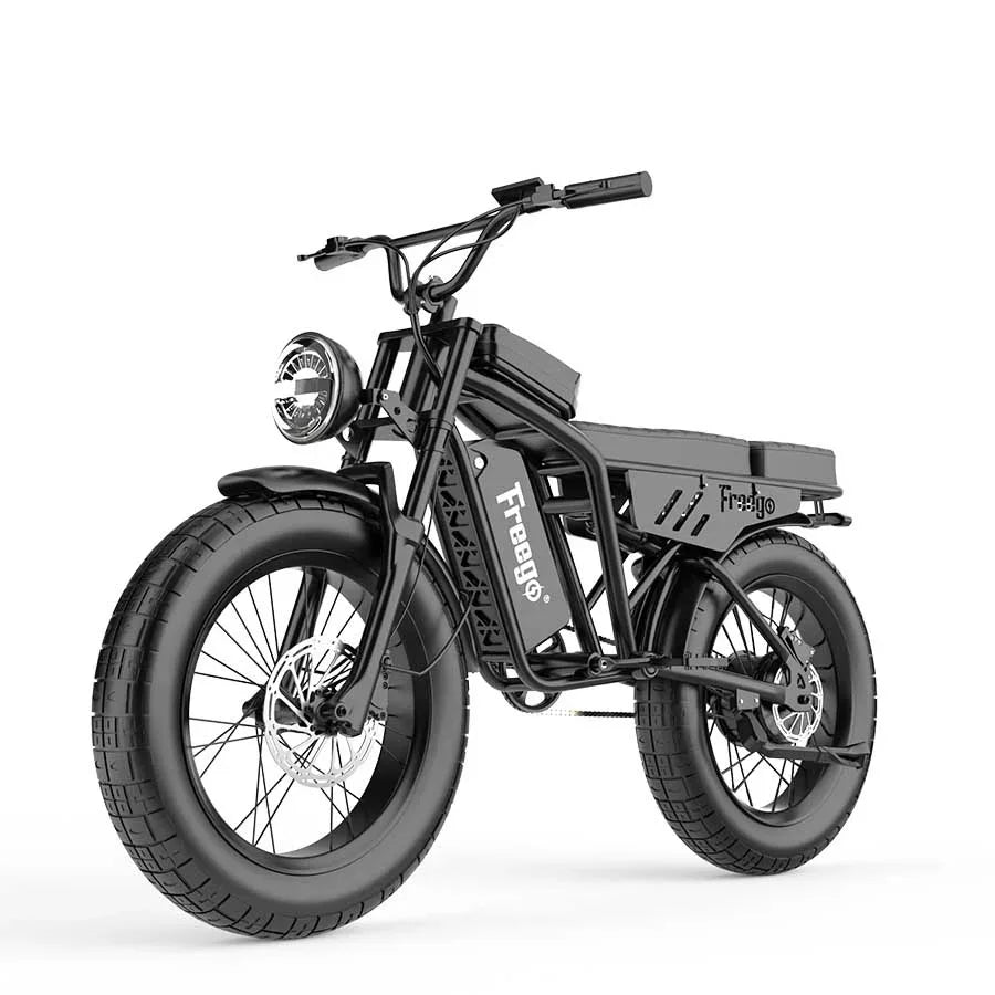 FREEGO F0 Electric Bike 20 Inch Fat Tire Off Road Ebike 48V 10.4AH Battery Powerful Mountain Electric Bicycle