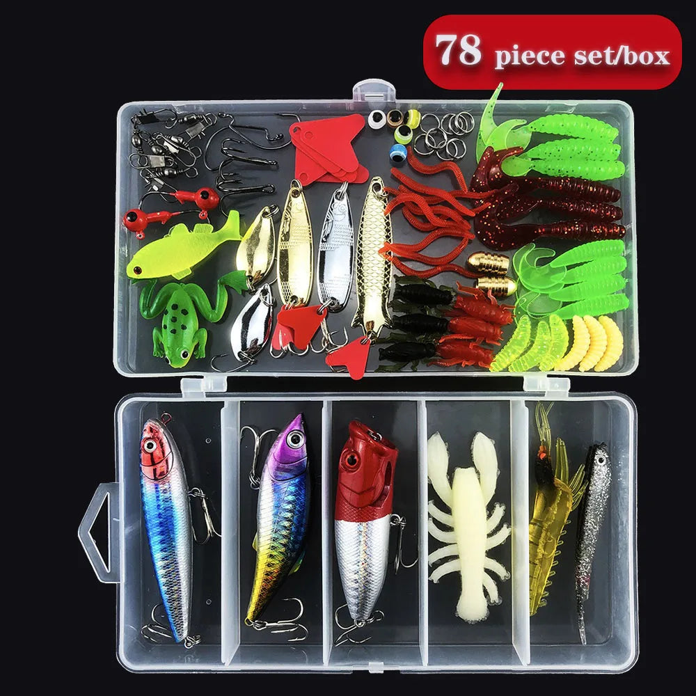 Hard Metal Bait  With Box Accessories Silicone Lures