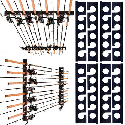 Holds Up to 12 Rods Fishing Pole Racks Wall or Ceiling Mounted Holders for Garage Storage Organizer Gear Equipment Gifts