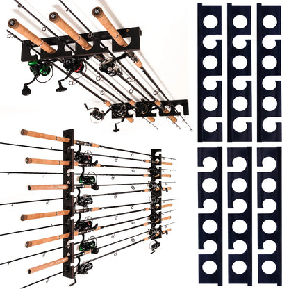 Holds Up to 12 Rods Fishing Pole Racks Wall or Ceiling Mounted Holders for Garage Storage Organizer Gear Equipment Gifts