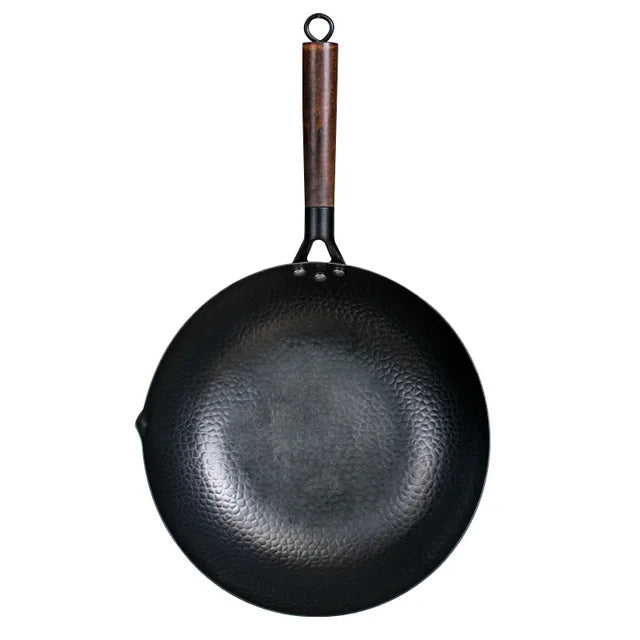 Konco Pure Iron wok cast iron pan Non-coated Pot