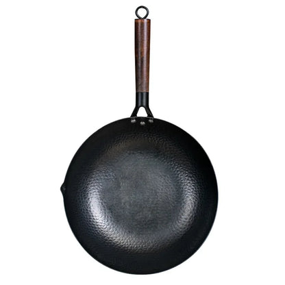 Konco Pure Iron wok cast iron pan Non-coated Pot