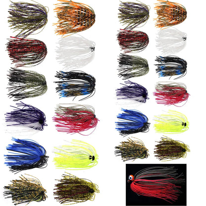 24/48Pcs Silicone Jig Skirts lure for Spinnerbaits Buzz baits