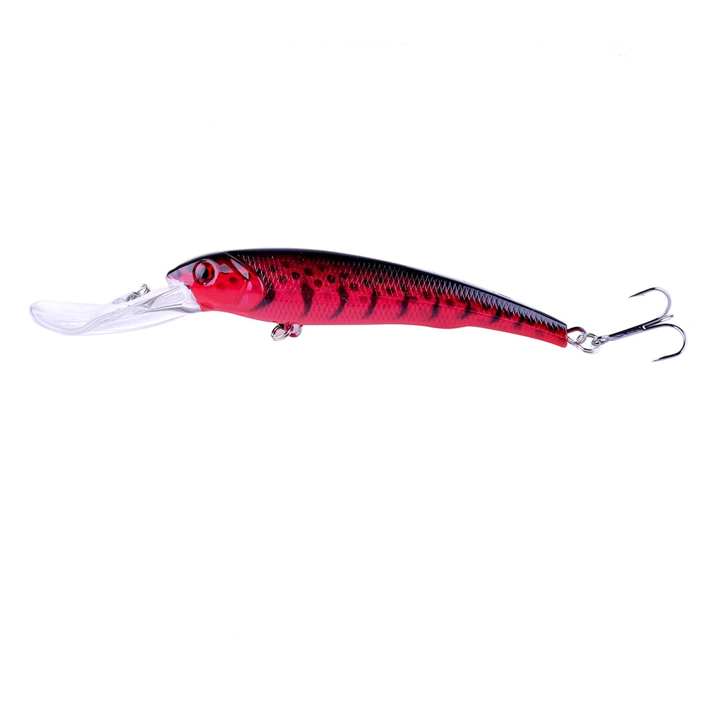 Hengjia 16.5cm 28g Big Minnow Lure Trolling Bait Artificial Wobblers  Deep Diving Sea Fishing Tackle Bass Pike Crankbaits