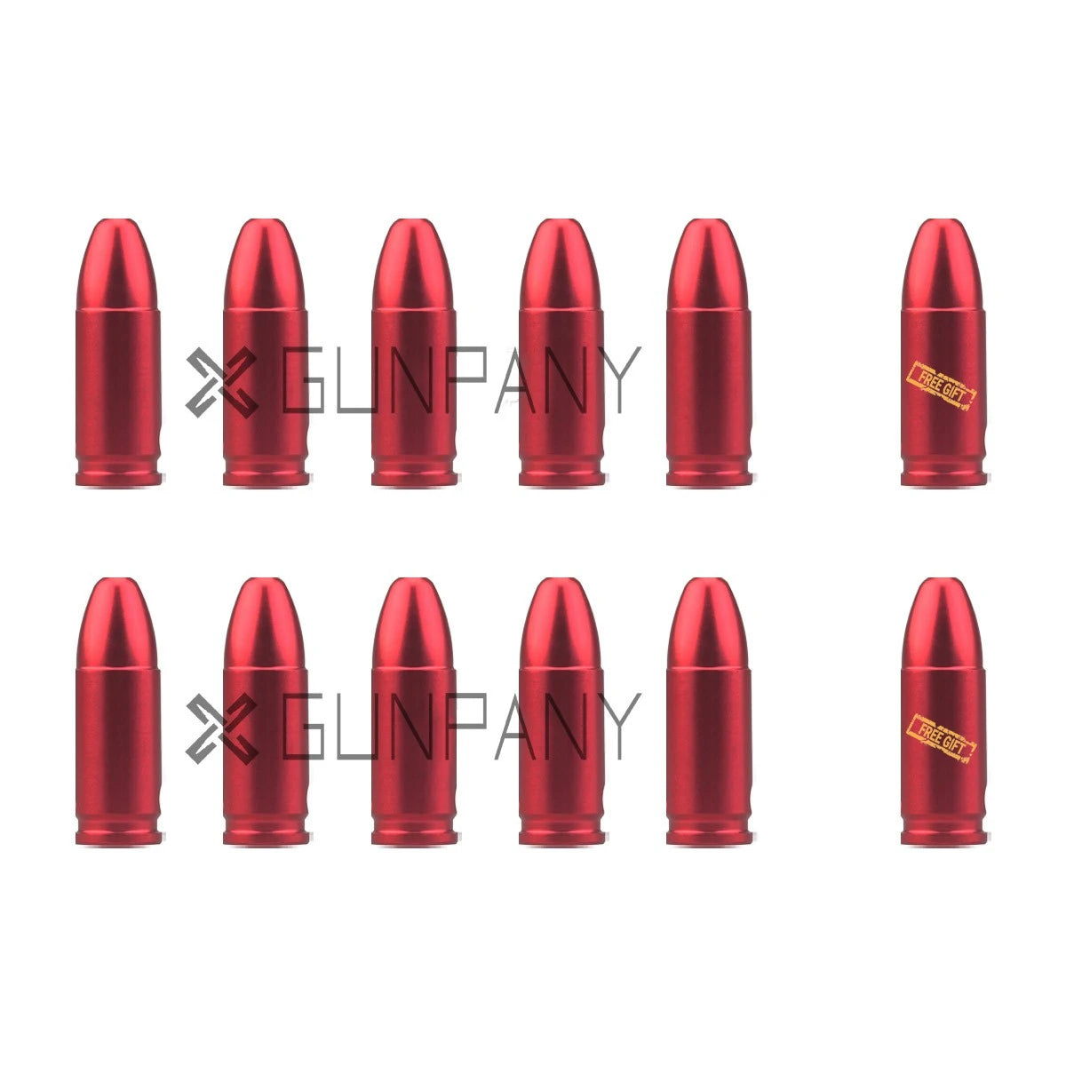 6/12 Pack 9mm Snap Cap Pistol Dry Firing Fake Cartridge For Gunsmithing Training