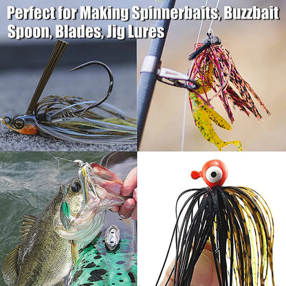 24/48Pcs Silicone Jig Skirts lure for Spinnerbaits Buzz baits