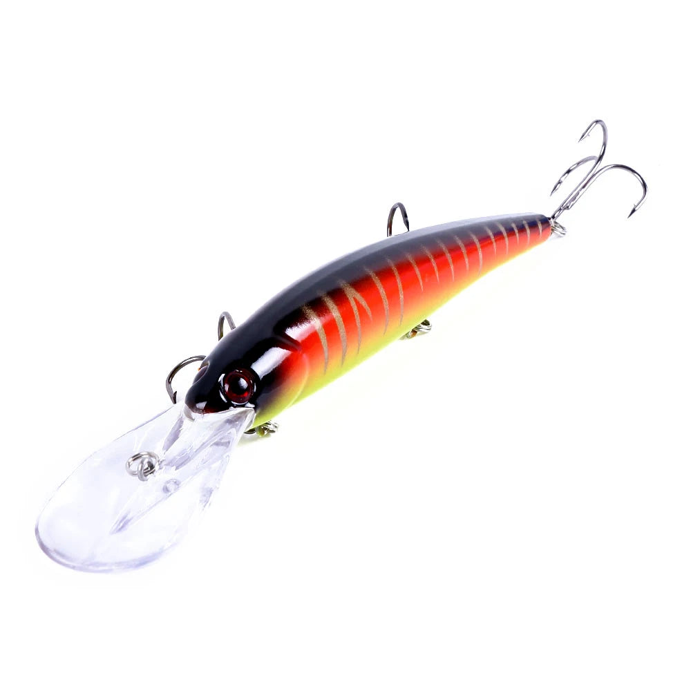 16.5cm 21g 6# Hook Deep Diving Large Minnow Wobbler Lure Artificial Hard Bait Crankbait Bass Pike Walleye Perch Fishing Gear