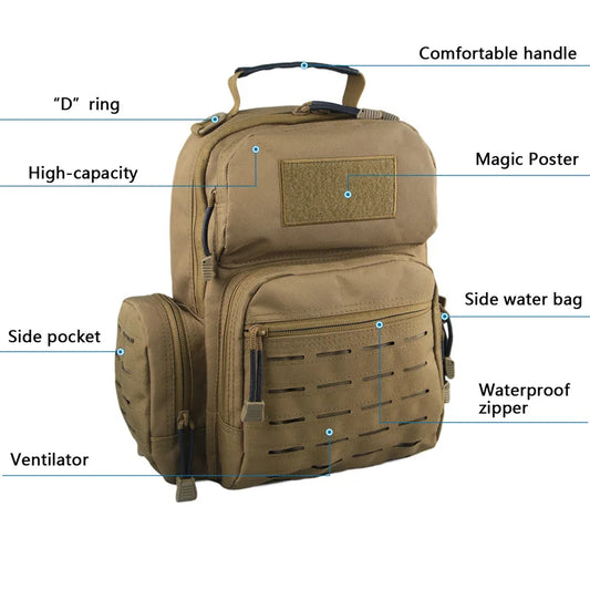 Outdoor Tactical Bag Military Shoulder Bag Sport Backpack Tactical Satchel for Every Day Carry Hunting Camping Waist Bag
