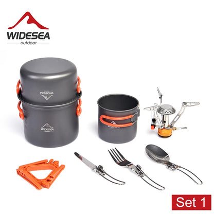 Camping Cookware Set Outdoor Tableware Equipment Supplies