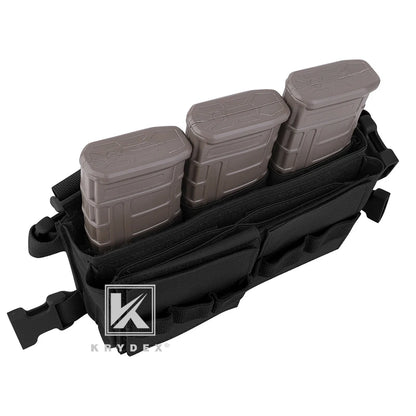 5.56 Triple Magazine Insert Pouch For Micro Fight  Chest Rig Spiritus Style Elastic Built-in Magazine Holder
