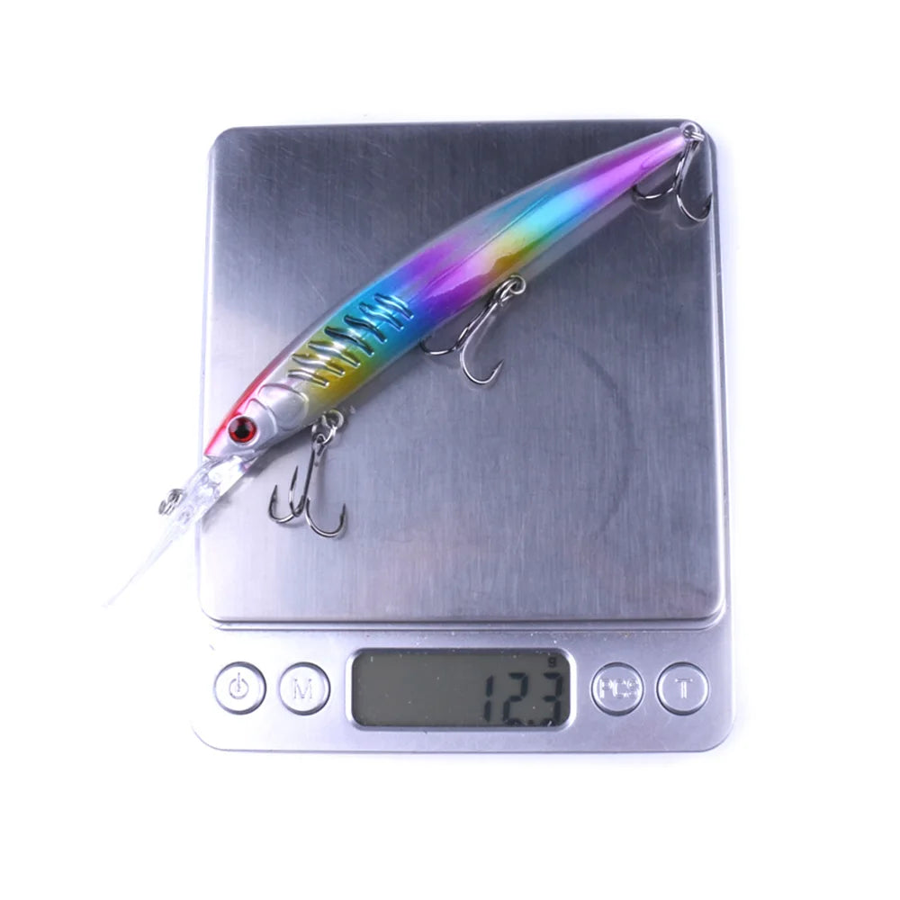 14.5cm 12g  Fishing Lure Minnow Wobblers Hard Bait For Freshwater Bass Carp Pike Tackle Isca Pesca Artificial Bait