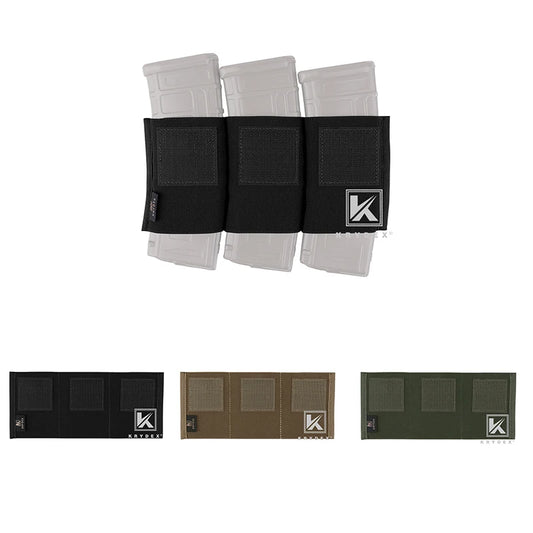 5.56 Triple Magazine Insert Pouch For Micro Fight  Chest Rig Spiritus Style Elastic Built-in Magazine Holder