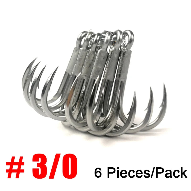 Treble Fishing Hooks  Sea Fishing Accessories Anti-Rust Coating Triple Anchor Hooks For Carp