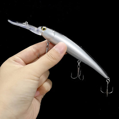 16.5cm 21g 6# Hook Deep Diving Large Minnow Wobbler Lure Artificial Hard Bait Crankbait Bass Pike Walleye Perch Fishing Gear