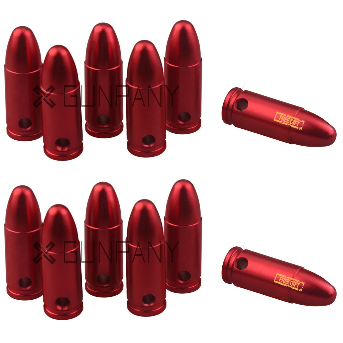 6/12 Pack 9mm Snap Cap Pistol Dry Firing Fake Cartridge For Gunsmithing Training