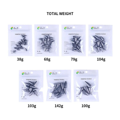 1.75g 3.5g 5g 7g 10g 14g 21g Fishing Weight Sinkers Bullet Weight Sinker Fishing Tackle Accessories