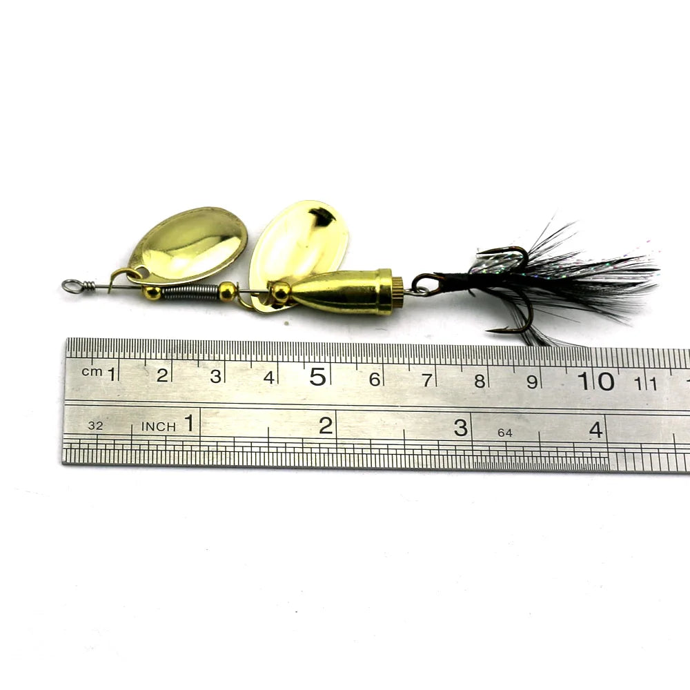 1pcs Fishing Spoon Lures Double Drop Sequins Fishing Tackle 8.8cm 10.7g Fishing Tackle Metal Spinnerbait
