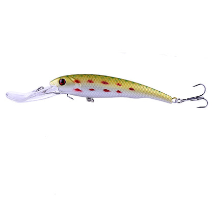 Hengjia 16.5cm 28g Big Minnow Lure Trolling Bait Artificial Wobblers  Deep Diving Sea Fishing Tackle Bass Pike Crankbaits
