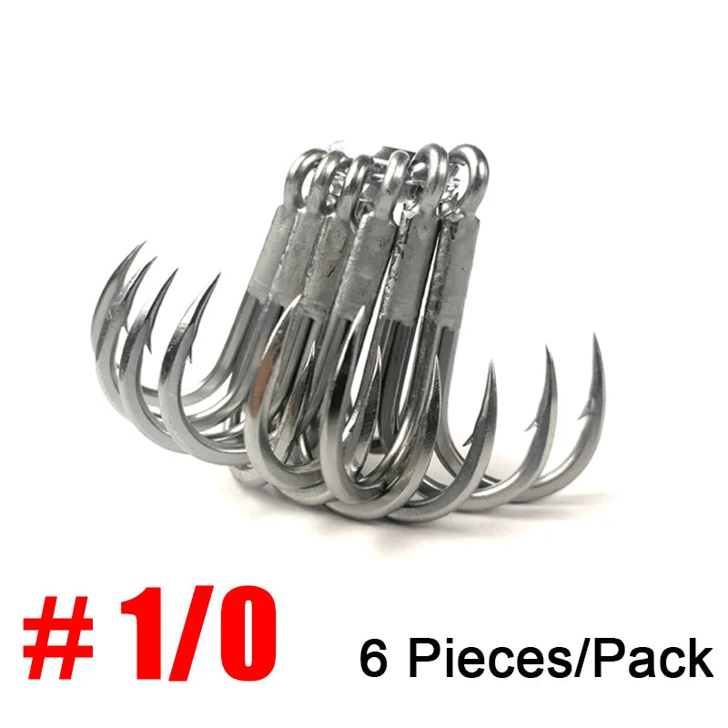 Treble Fishing Hooks  Sea Fishing Accessories Anti-Rust Coating Triple Anchor Hooks For Carp