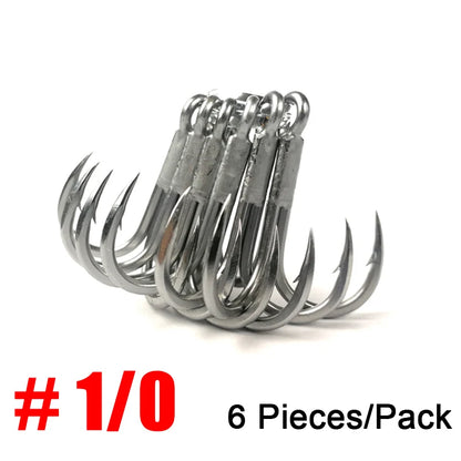 Treble Fishing Hooks  Sea Fishing Accessories Anti-Rust Coating Triple Anchor Hooks For Carp