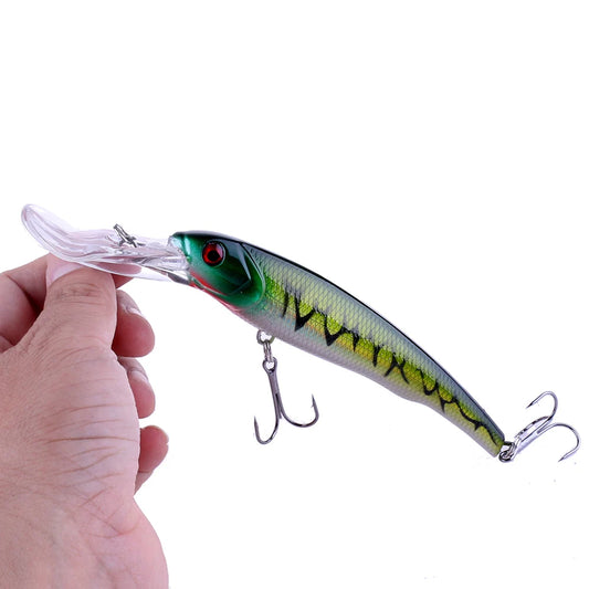 Hengjia 16.5cm 28g Big Minnow Lure Trolling Bait Artificial Wobblers  Deep Diving Sea Fishing Tackle Bass Pike Crankbaits