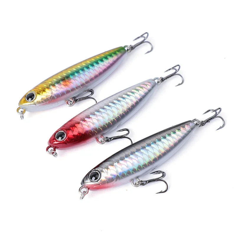 1 OUTKIT Fishing Lure Floating Pencil StickBait Lure 6cm 6g Wobblers Topwater Crankbait Lures Artificiais Long Casting Hard Bait