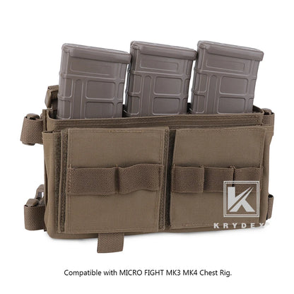 5.56 Triple Magazine Insert Pouch For Micro Fight  Chest Rig Spiritus Style Elastic Built-in Magazine Holder