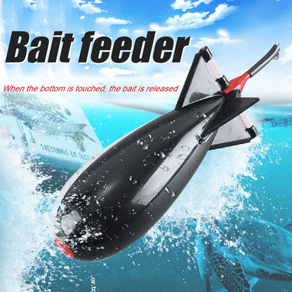 Carp Fishing Rocket Feeder Bomb Float Lure Bait Holder Container Pellet Feeders Position Fishing Accessories