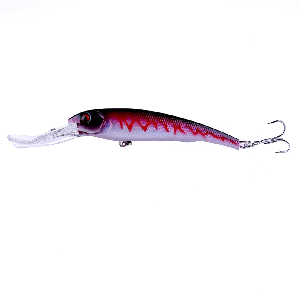 Hengjia 16.5cm 28g Big Minnow Lure Trolling Bait Artificial Wobblers  Deep Diving Sea Fishing Tackle Bass Pike Crankbaits