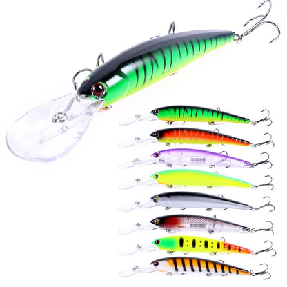 16.5cm 21g 6# Hook Deep Diving Large Minnow Wobbler Lure Artificial Hard Bait Crankbait Bass Pike Walleye Perch Fishing Gear