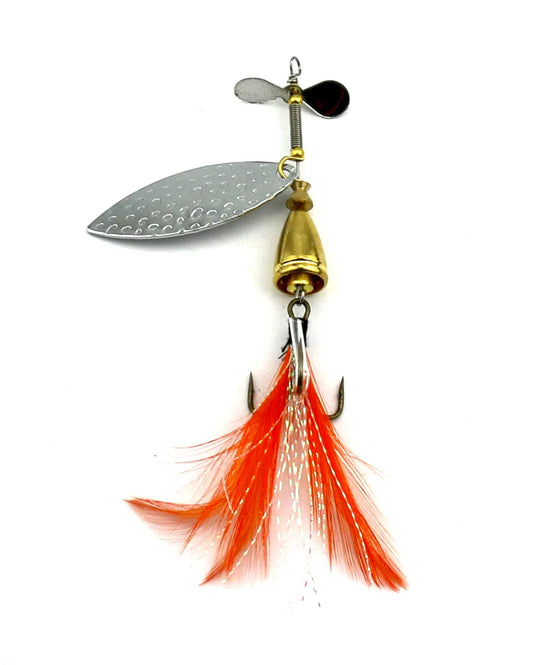 Hengjia 1pcs Spinner Spoon Bait Rooster Tail Fishing Lure with Treble Hooks Jig Metal Spinnerbait Fishing Tackle for Bass Trout