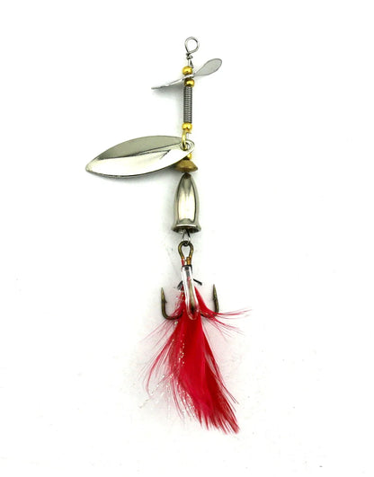 Hengjia 1pcs Spinner Spoon Bait Rooster Tail Fishing Lure with Treble Hooks Jig Metal Spinnerbait Fishing Tackle for Bass Trout