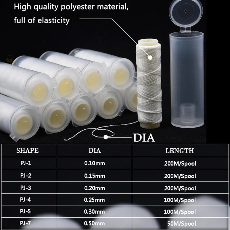 Invisible Nylon High Tensile Elastic Thread Spool Polyester Bait Floating Line Sea Fishing Lure Wire