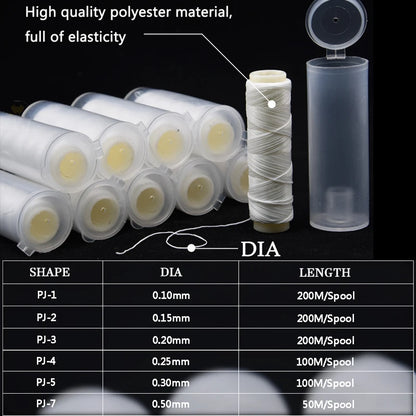 Invisible Nylon High Tensile Elastic Thread Spool Polyester Bait Floating Line Sea Fishing Lure Wire