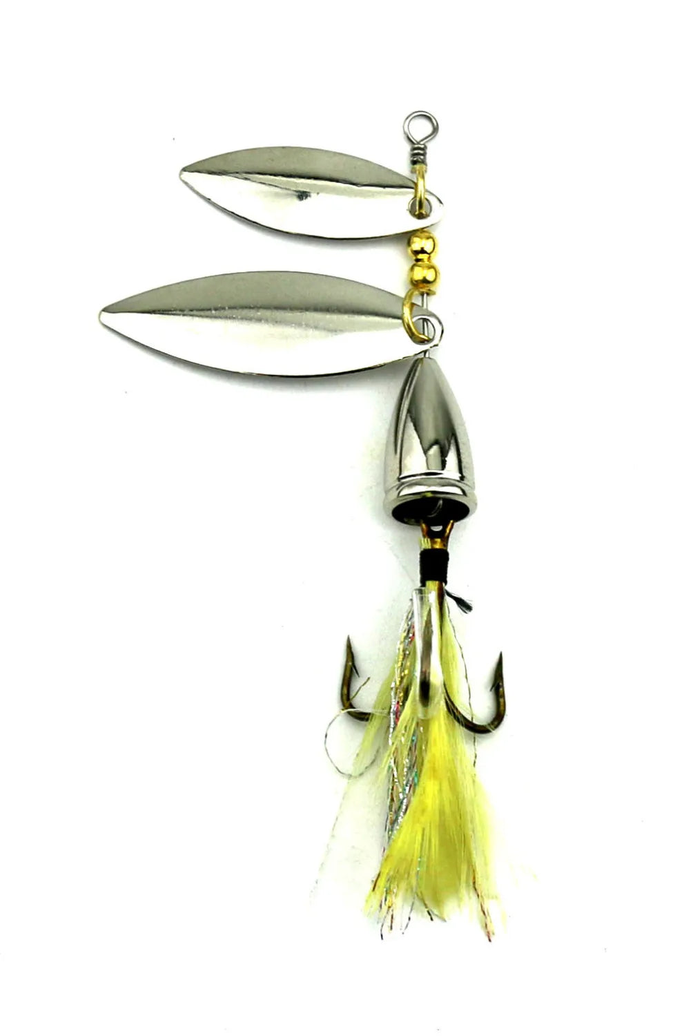 Hengjia 1pcs Spinner Spoon Bait Rooster Tail Fishing Lure with Treble Hooks Jig Metal Spinnerbait Fishing Tackle for Bass Trout