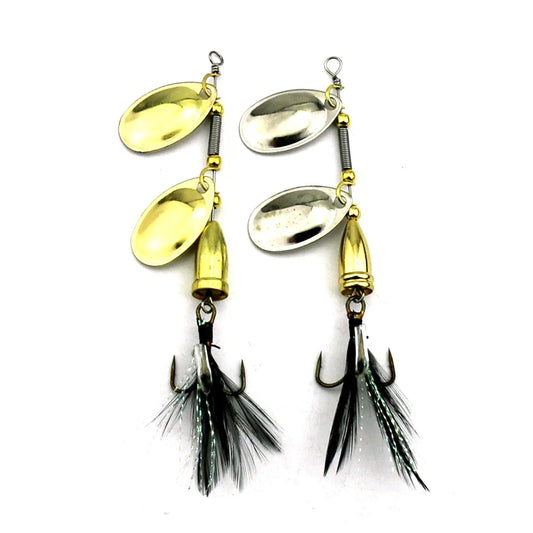 1pcs Fishing Spoon Lures Double Drop Sequins Fishing Tackle 8.8cm 10.7g Fishing Tackle Metal Spinnerbait