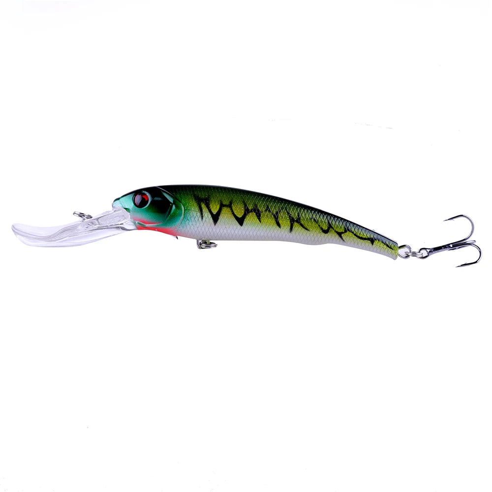 Hengjia 16.5cm 28g Big Minnow Lure Trolling Bait Artificial Wobblers  Deep Diving Sea Fishing Tackle Bass Pike Crankbaits